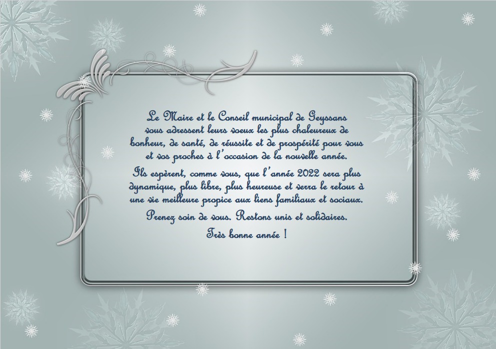 Meilleurs Voeux pour 2022