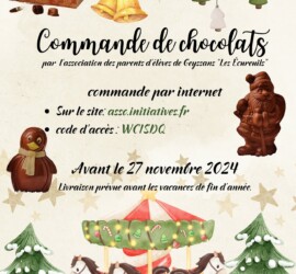 Commande de chocolats Les Ecureuils